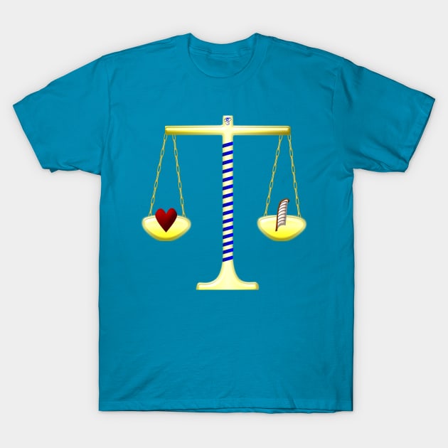 Ancient Egyptian Ritual Scales T-Shirt by Krystal Raven